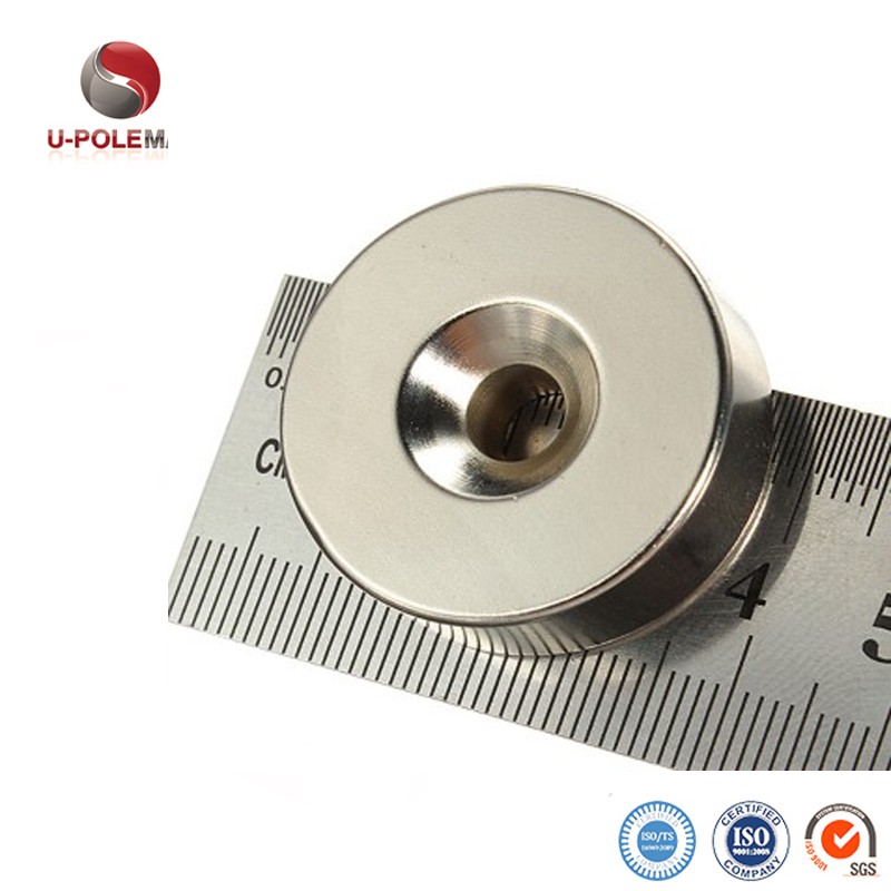 Permanent Rare Earth Neodymium Magnet with Countersunk Hole High Temperature Resistant