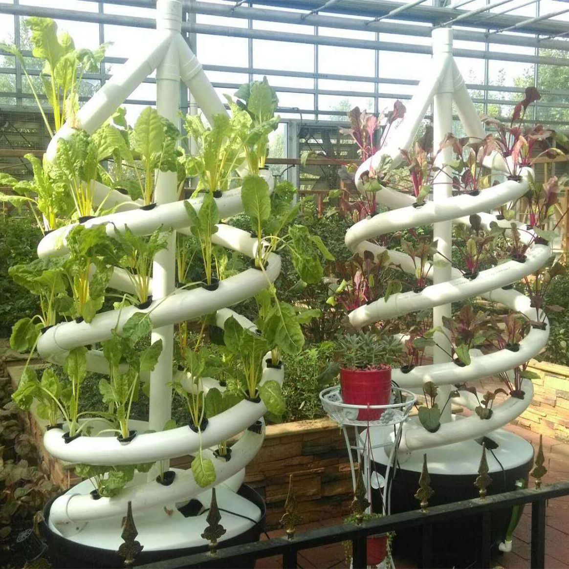 Vertical Spiral Plant Grow Hydroponic Tower Cultivation garden aeroponics System