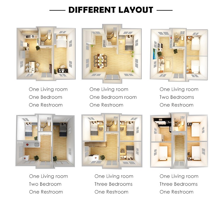 Easy Assemble Luxury Tiny Prefab Container Homes Quick Prefabricated Concrete House