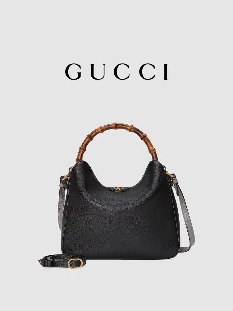 Bamboo Handle Gucci Princess Diana Handbag Double G Hardware OEM