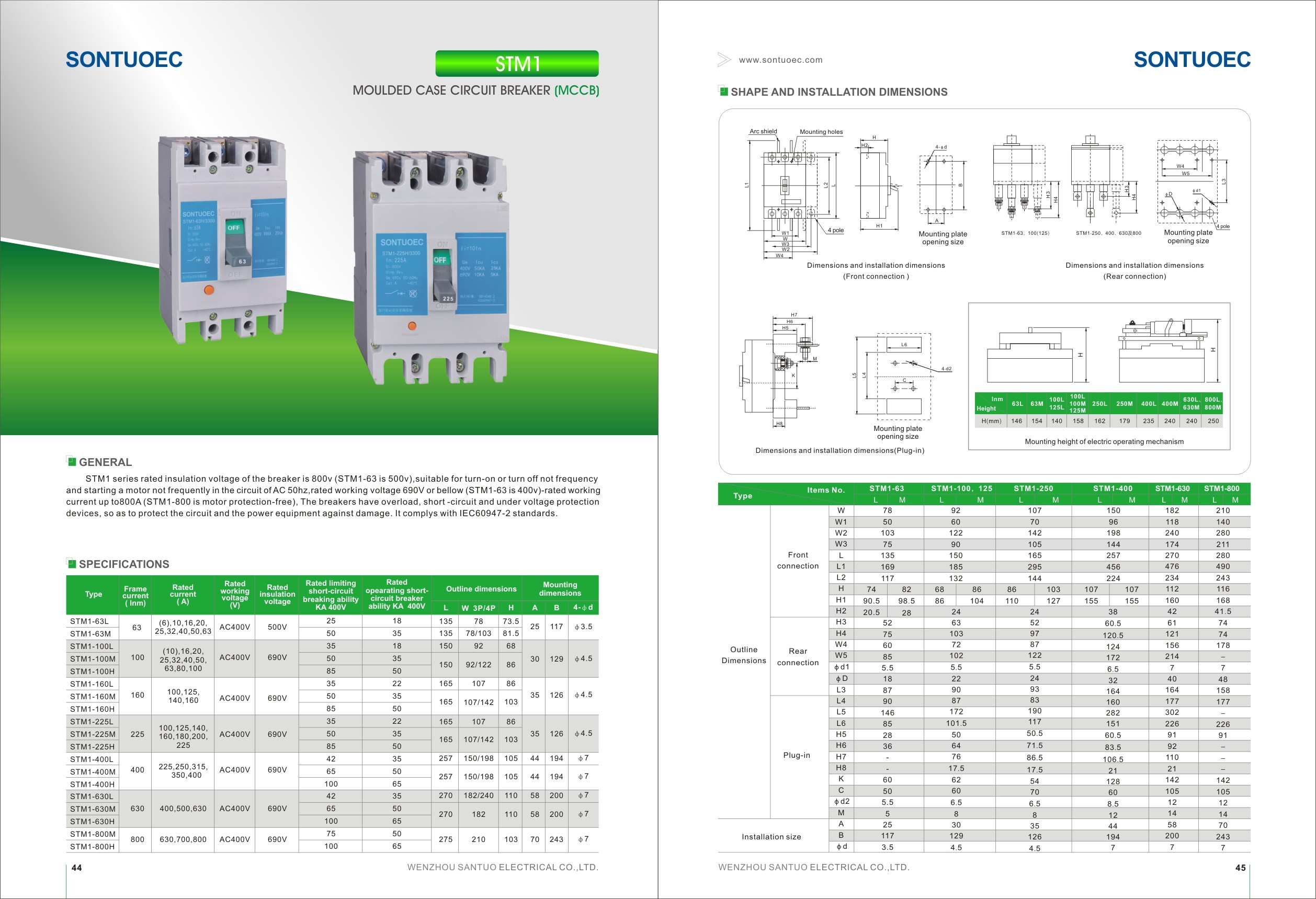 65kA 4 Pole Reliable Mccb Molded Case Circuit Breaker For High Power Applications