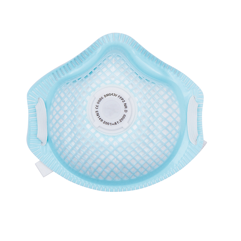 DM043V -2 Valved Respirator Anti Dust Face Mask for Construction and Cleaning