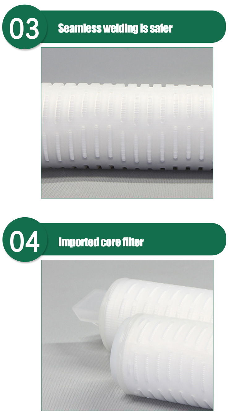 0.1-10 Micron Metal Pleated Water Paper High Flow Filter Cartridges for Your Food Shop