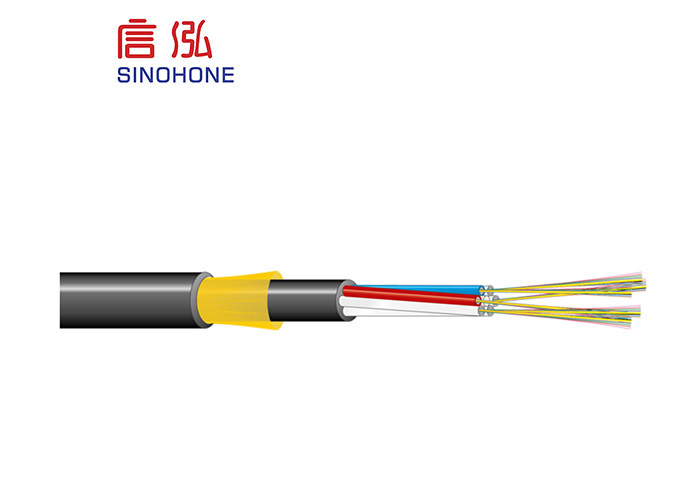 48 Core Optical Fiber Cable , Buried Fiber Optic Cable High Strength