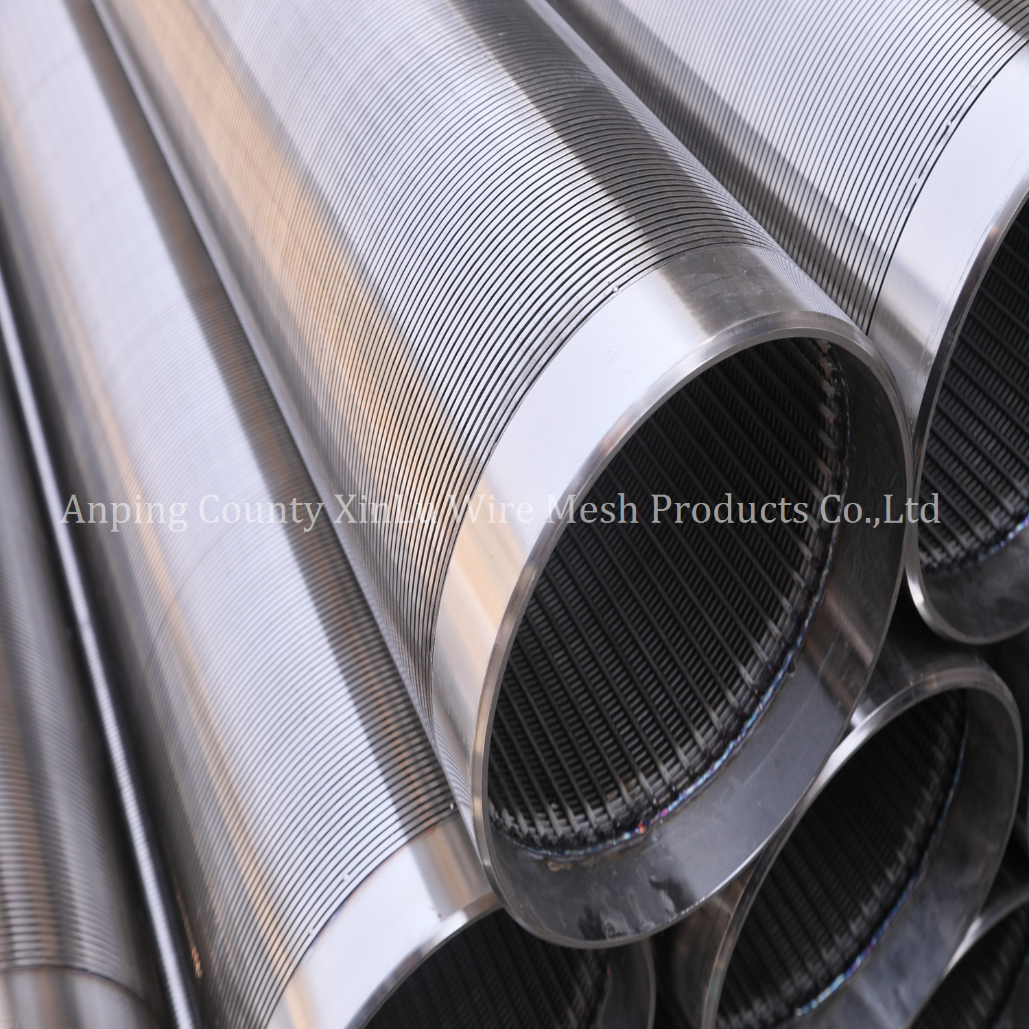 Polished Non Magnetic Stainless Steel Wedge Wire Continuous Slot Screen Tube Johnson V Wire Strainer Pipe