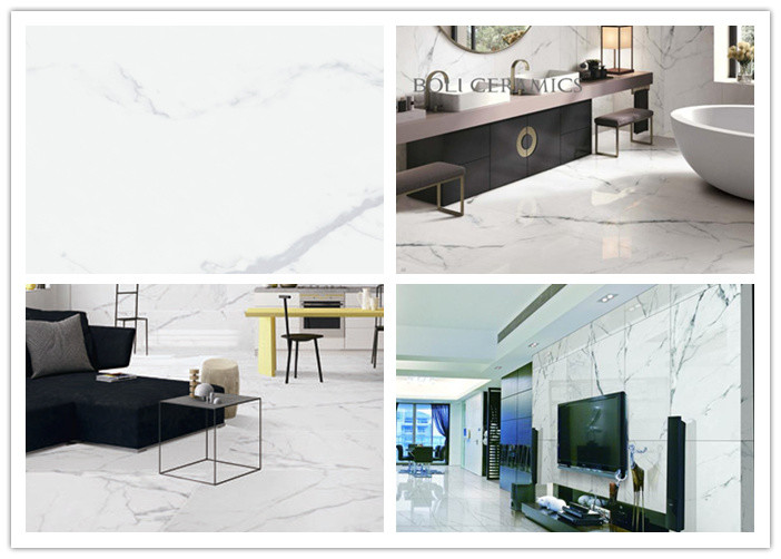 Polished Marble Look Porcelain Tile Less Than 0.05 % Absorption Rate