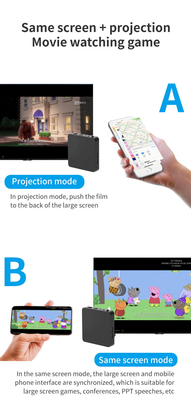 12V 1080P Wireless Collaboration Device 1A Video Streaming For Class Room