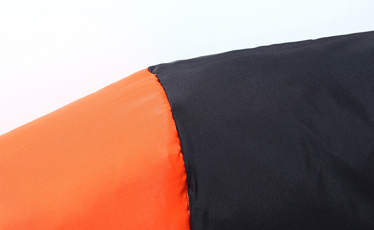 Contrast Color Cotton Padded Jackets Zip Up Men Crop Down Base Coat