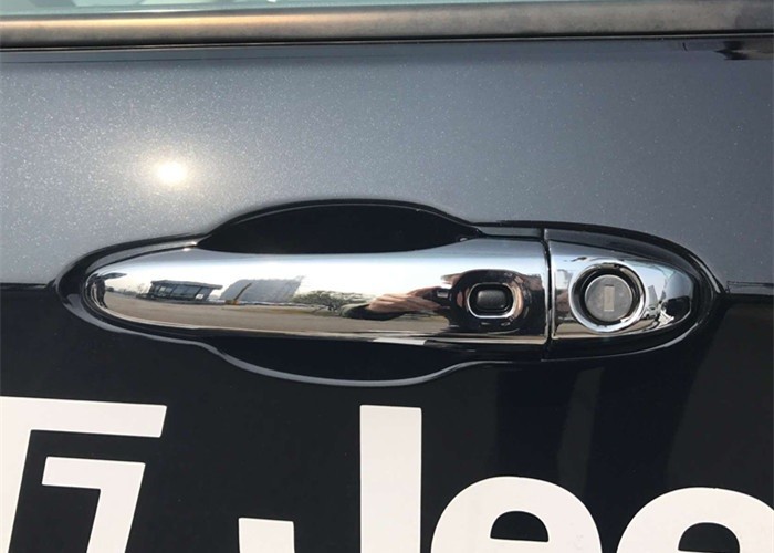 Side Door Handle Covers and Inserts Chrome , Body Trim For Jeep Compass 2017