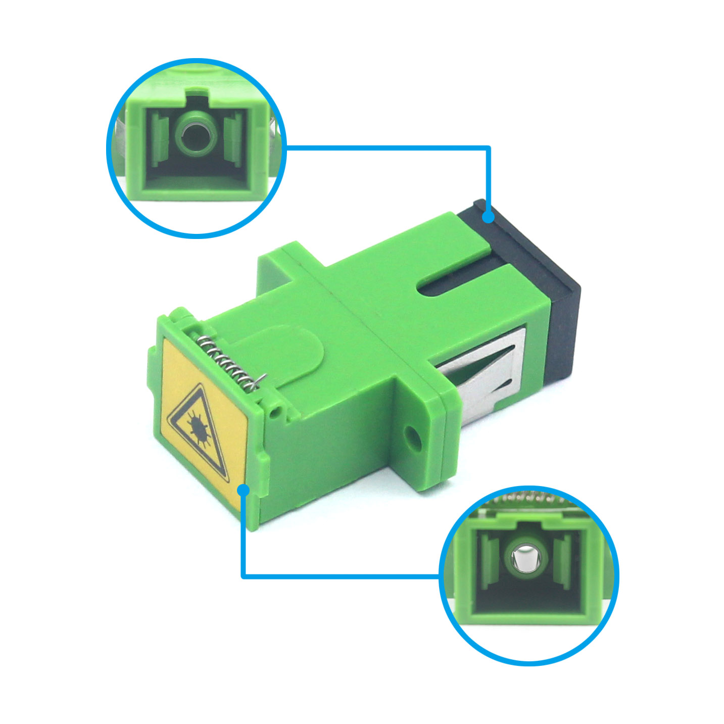 0.2dB Insertion Lose SC APC Single Mode Fiber Adapter for 3G Network Installation