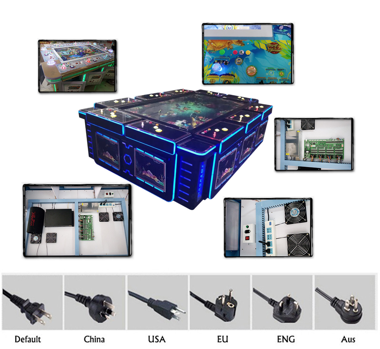 Multipurpose Fish Game Software 4 Player Stable Steel Cabinets