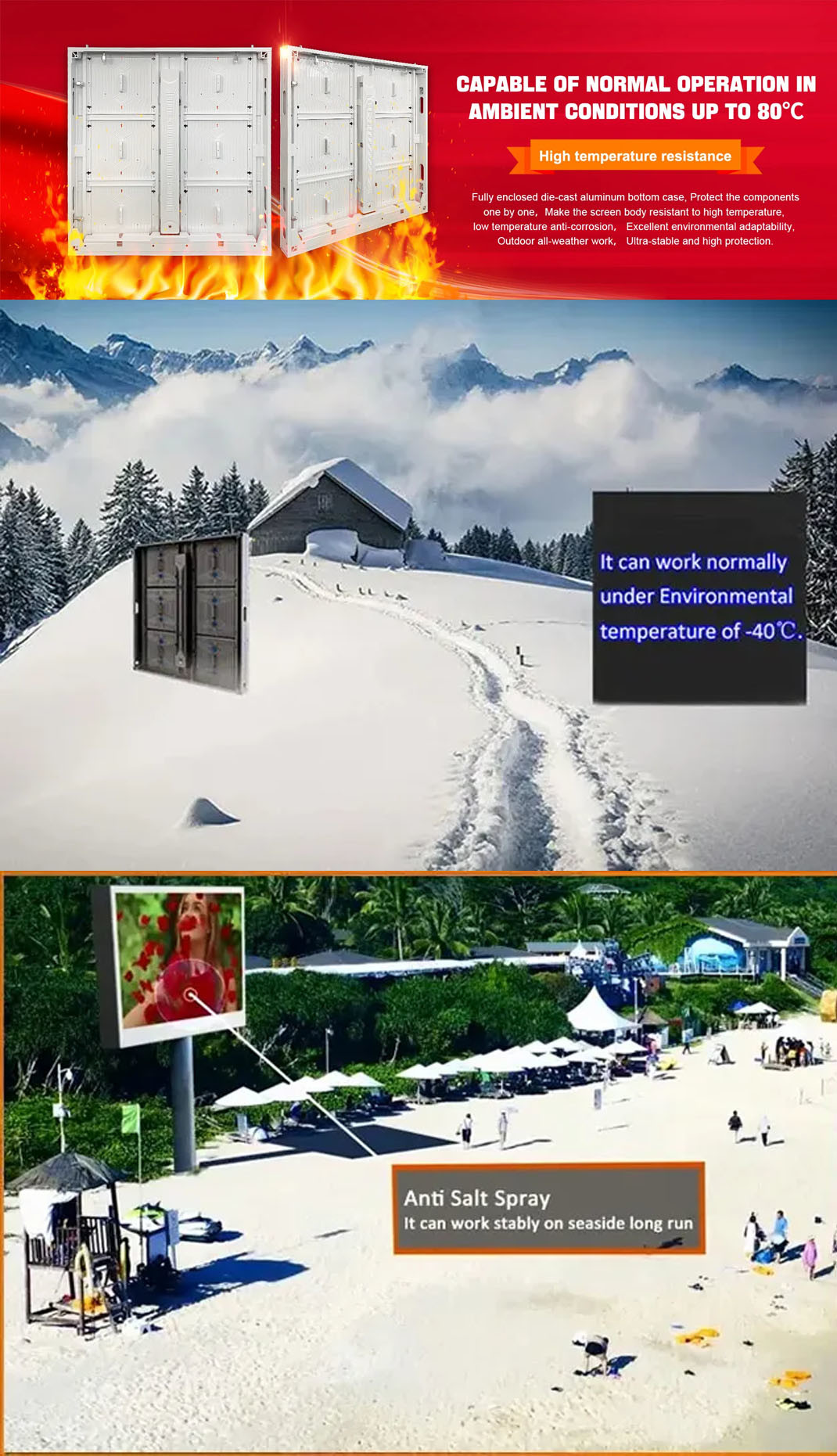 Seamless Outdoor Led Display Screen P6 Super Large 3D Advertising