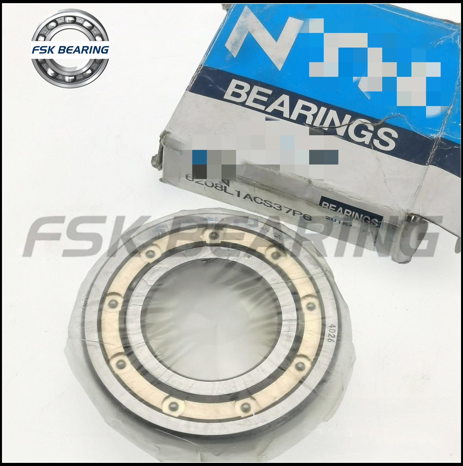 Single Row Deep Groove Ball Bearing 6208L1ACS37P6 Brass Cage 40mm*80mm*18mm Open Attachment