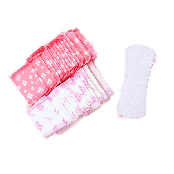 Cottony Ultra Absorbent Contoured Sanitary Napkins with Leakproof Breathable