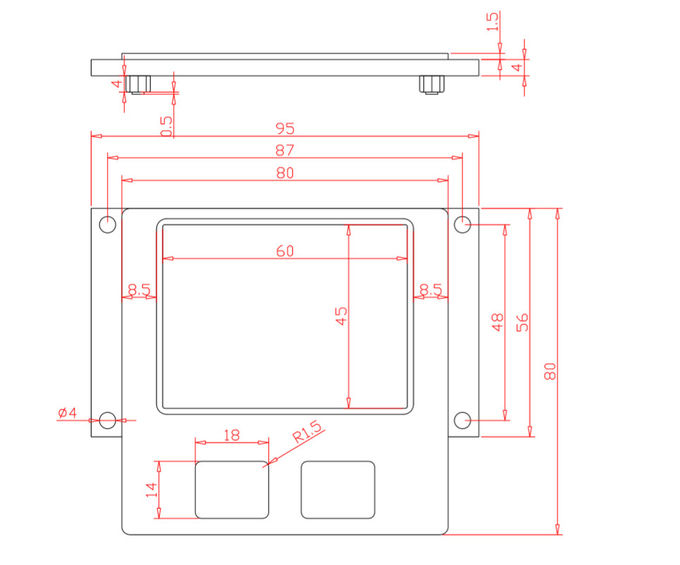 Stainless Steel Waterproof Touchpad , Industrial Touchpad Aluminum Alloy Mounting Rack
