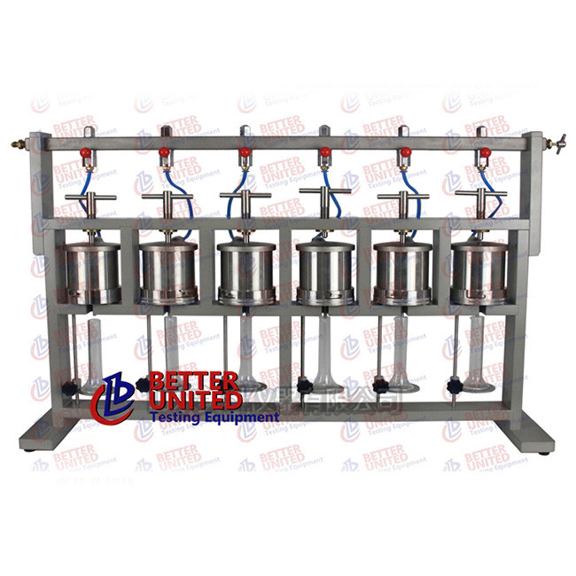 Six Gang Middle Pressure Filter Press Standard Drilling Fluids Testing Equipment