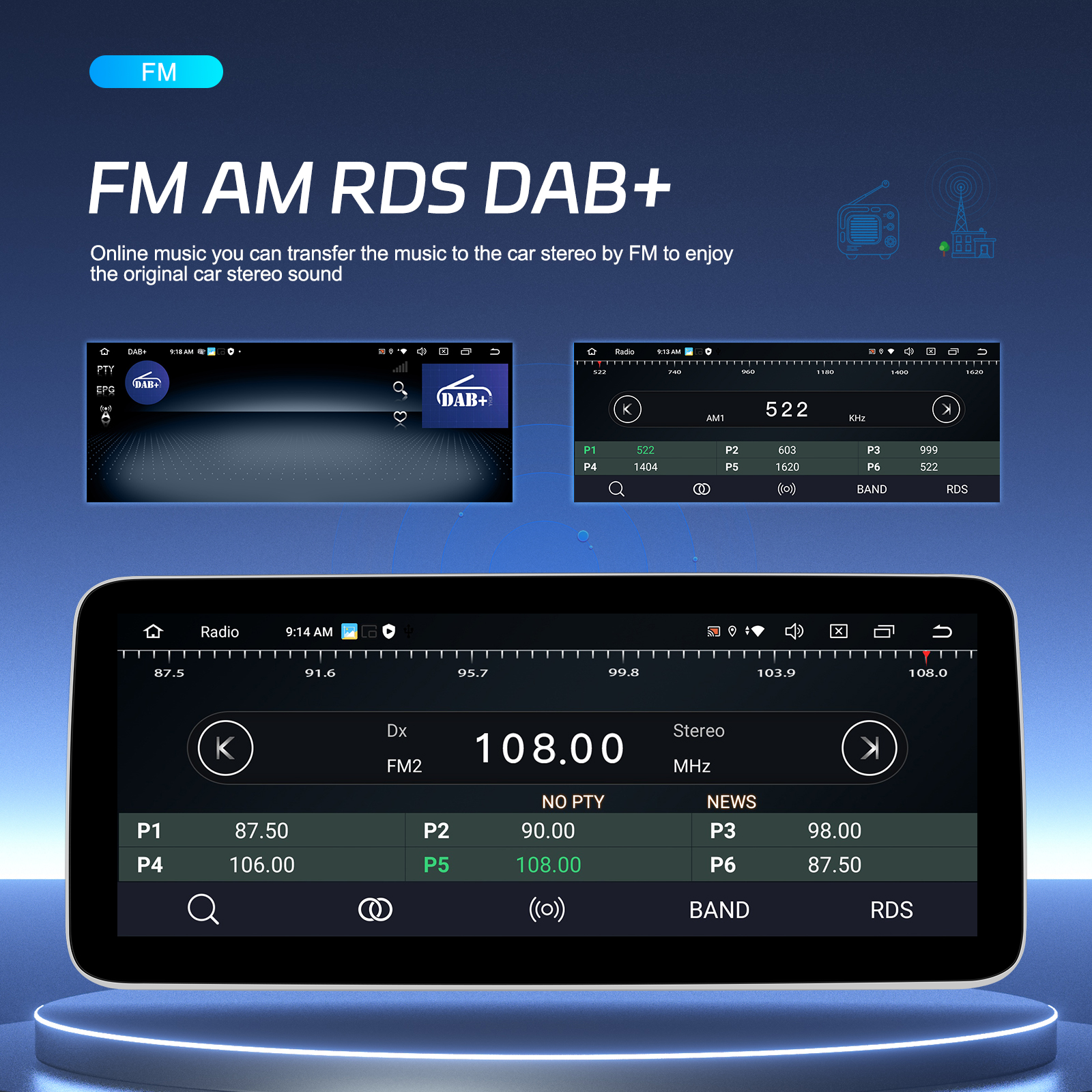 12.3 inch Dsp Carplay Radio w204 Android Screen Car Touch Screen Car Stereo Auto Gps Navigation System