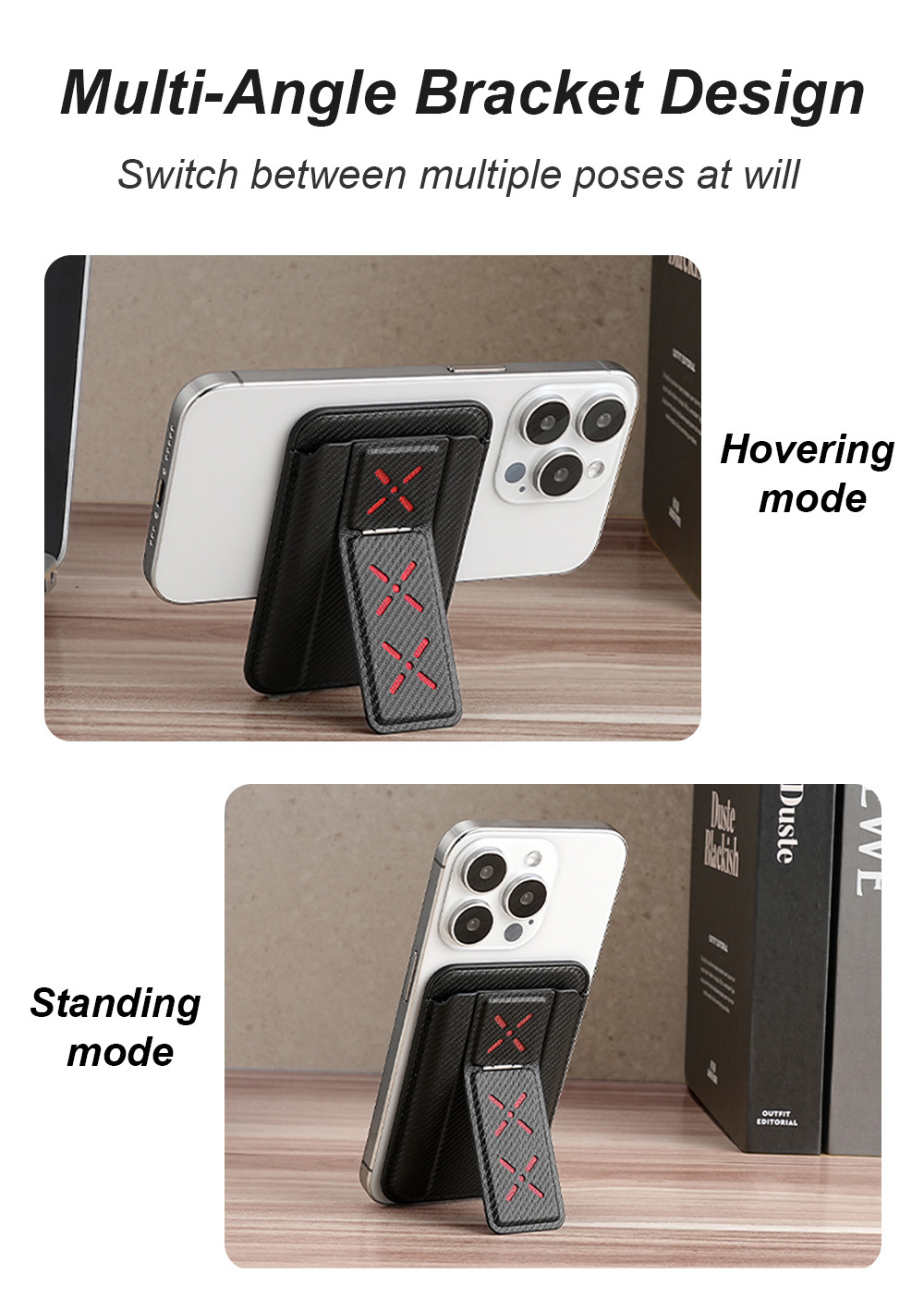 Origami Magsafe Wallet Slim Stand Phone Grip And Card Holder for IPhone 16