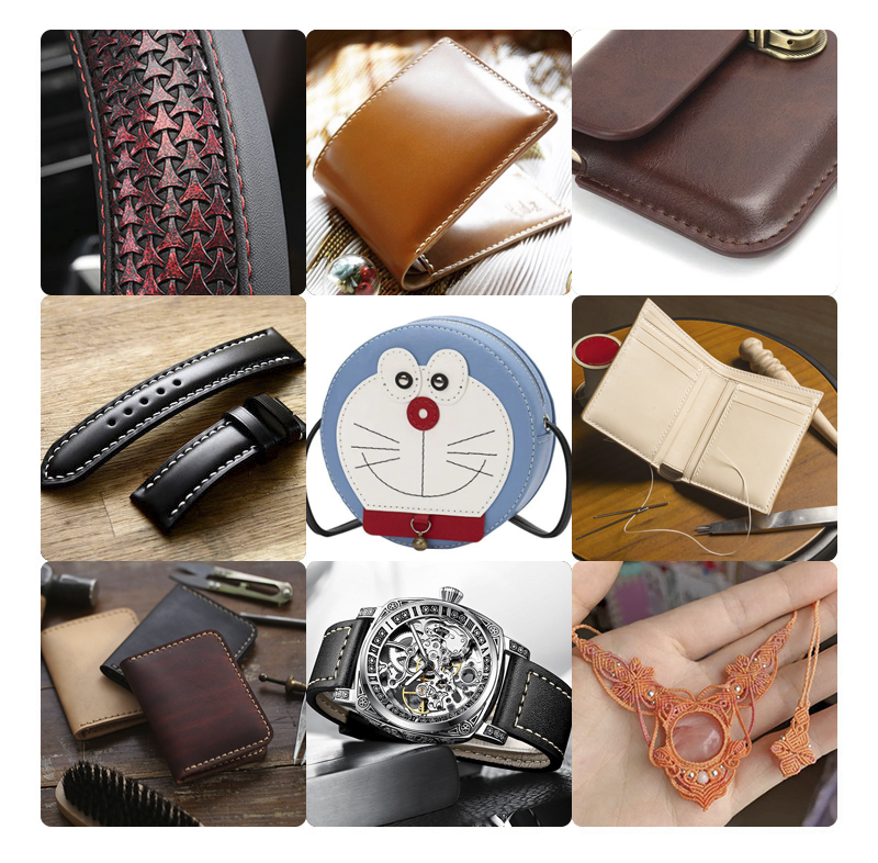 1mm 100% Polyester Leather Round Waxed Thread for Hand-sewn Leather Long-lasting
