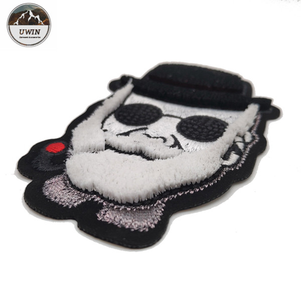Cool Man 3D Custom Made Patches , Toothbrush Material Clothing Badges Patches