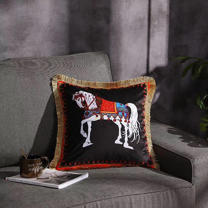 Waterproof Polyester Printed Cushion Cover Home Decorative Garden Cushion Sofa Spring