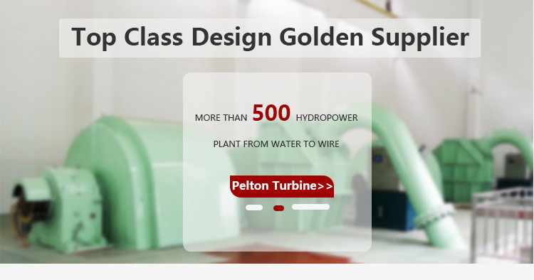 Micro Pelton Hydro Turbine Generator Green Color 90m-600m Warter Head
