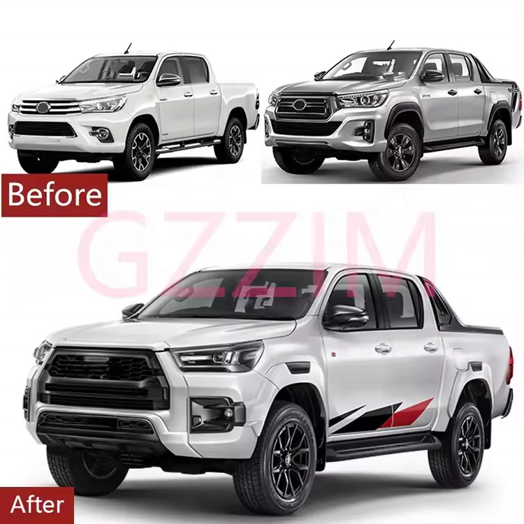 Prado Body Kit Front Rear Bumper Headlight Grille For FJ120 2003-2009 To FJ150 2018