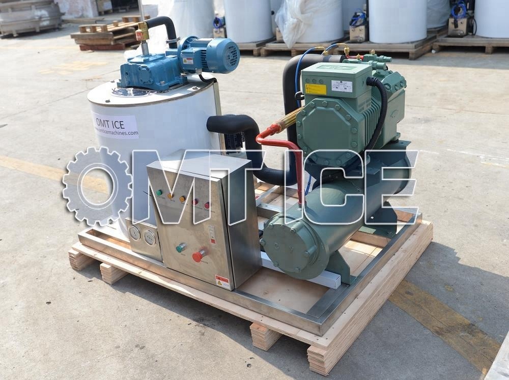 Refrigerant R404a Seawater Flake Ice Machine 380V 2 Ton Flake Ice Machine