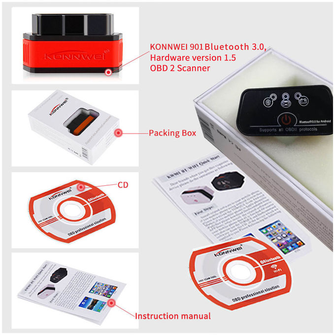 Compact Elm327 Bluetooth Obd2 Car Diagnostic Interface Tool  Plug And Play
