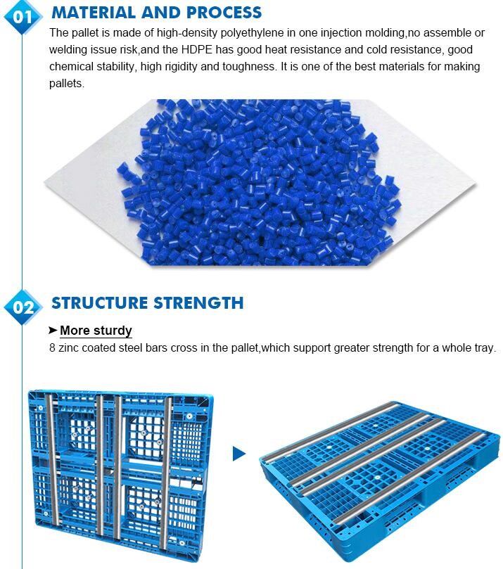 Detachable plastic 4 drum oil spill pallet, 1300*660*150 mm 2 drum spill containment pallet, Nestable 2 drum spill conta