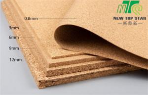 Buy cheap Soundproof 6mm Eco Cork Underlayment Sheets 6 Sq.Ft. Rohs product
