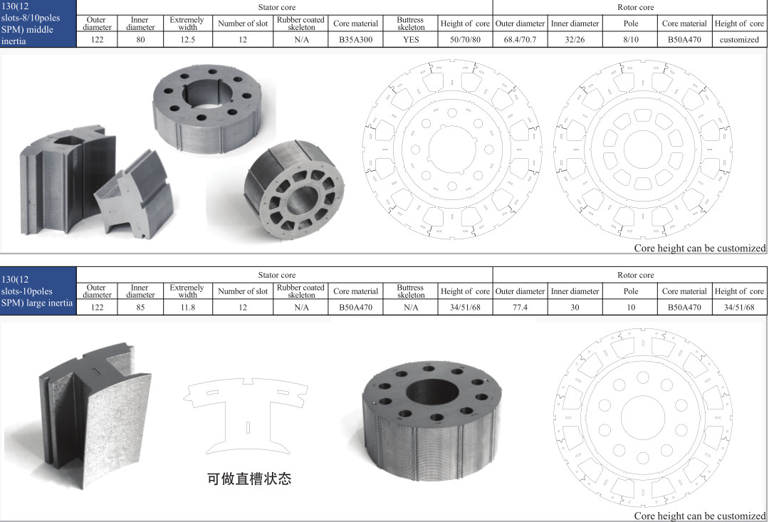 OD122mm large inertia motor rotor and stator Custom Various models motor core High quality silicon steel rotor and stato