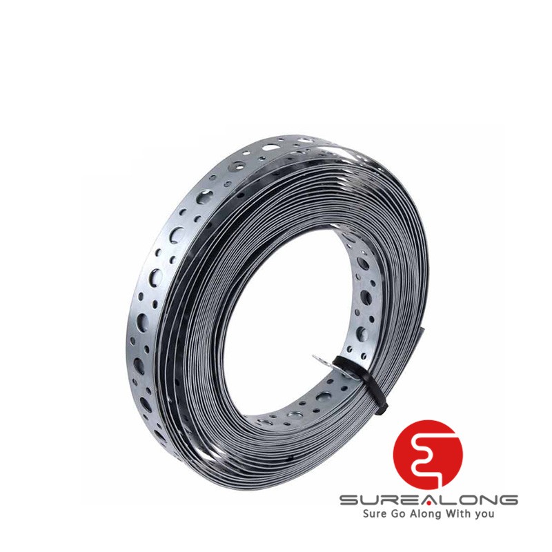 Silver Surealong Contractors Perforated Banding Joist strap Wavy Strapping