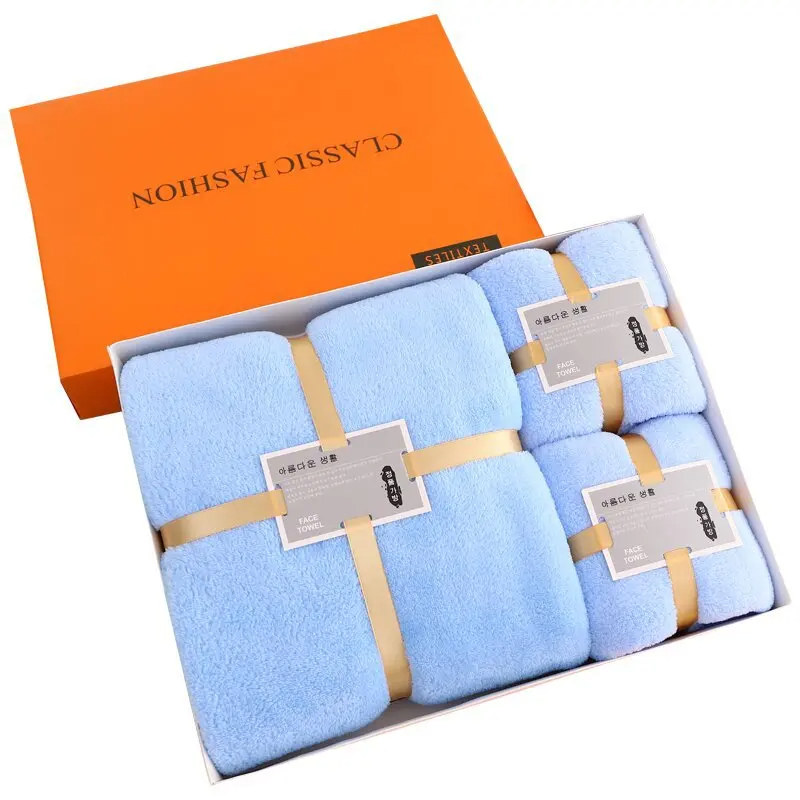 Mesh Bag and Gift Box Included Microfiber Adult Towel Set Bath Towel 70*140cm for SPA