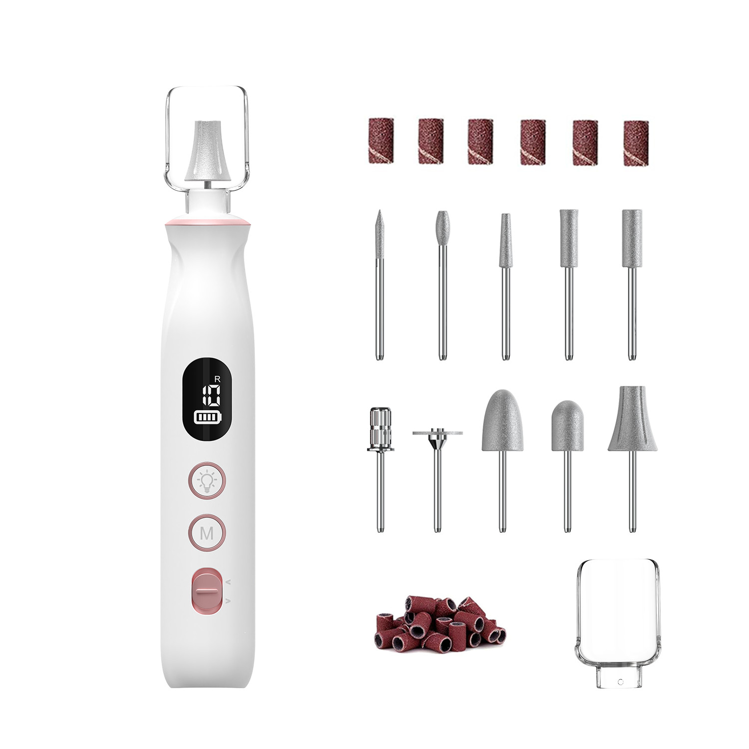 Electric Nail Machine Grinder Mini Portable Polisher Set For Manicure Pedicure