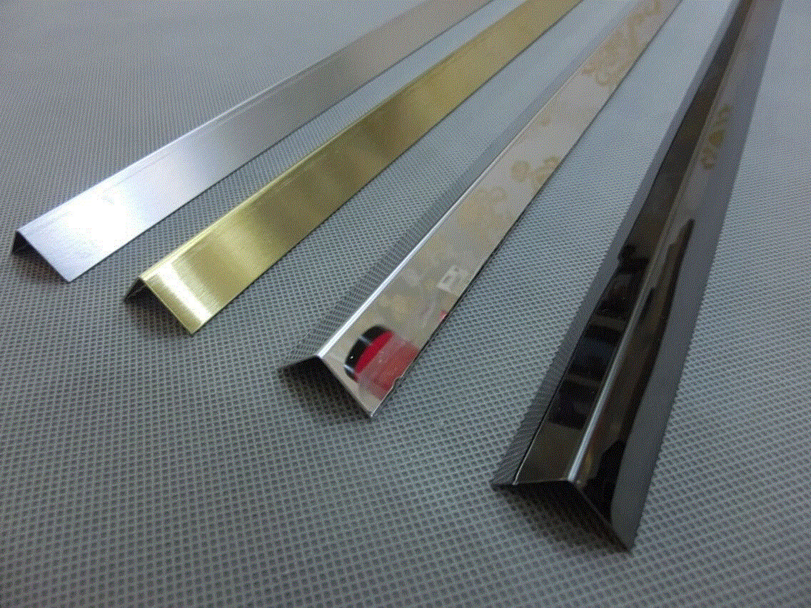 polished stainless steel angle trim brushed L shaped metal trim