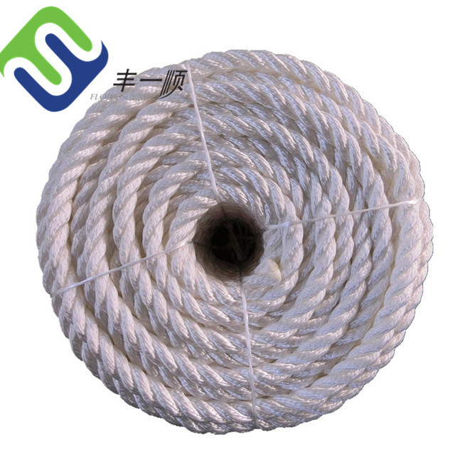 12mm Twisted 3 Strand Nylon Ropes Boat Anchor Rope For Marine