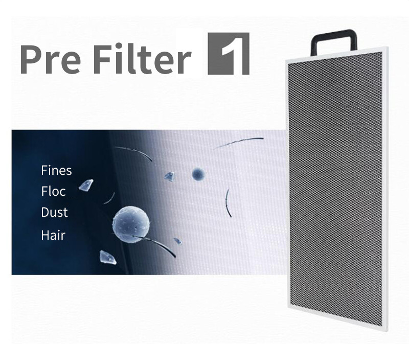 EMC 110W Filter Cotton Air Purifier 800m3/H Carbon Filter