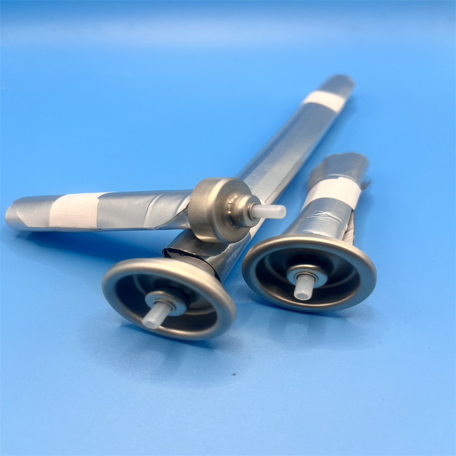 Silver Plastic Bag On Valve Aerosol with Good Sealing No Leakage 0.2-0.4Mpa Pressure -20-60℃ Temperature
