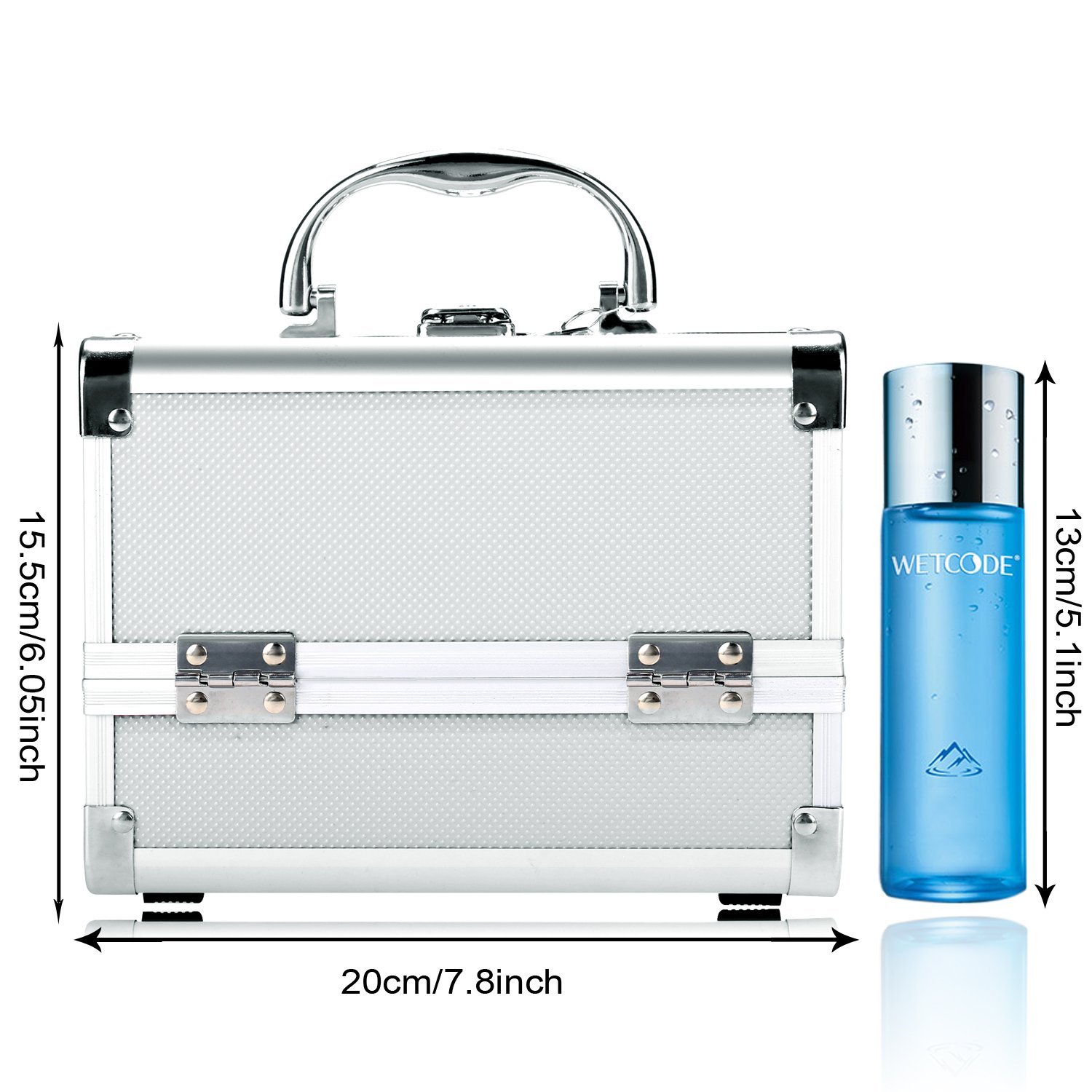 Customizable Multipurpose Aluminum Storage Case , Small Makeup Case With Mirror