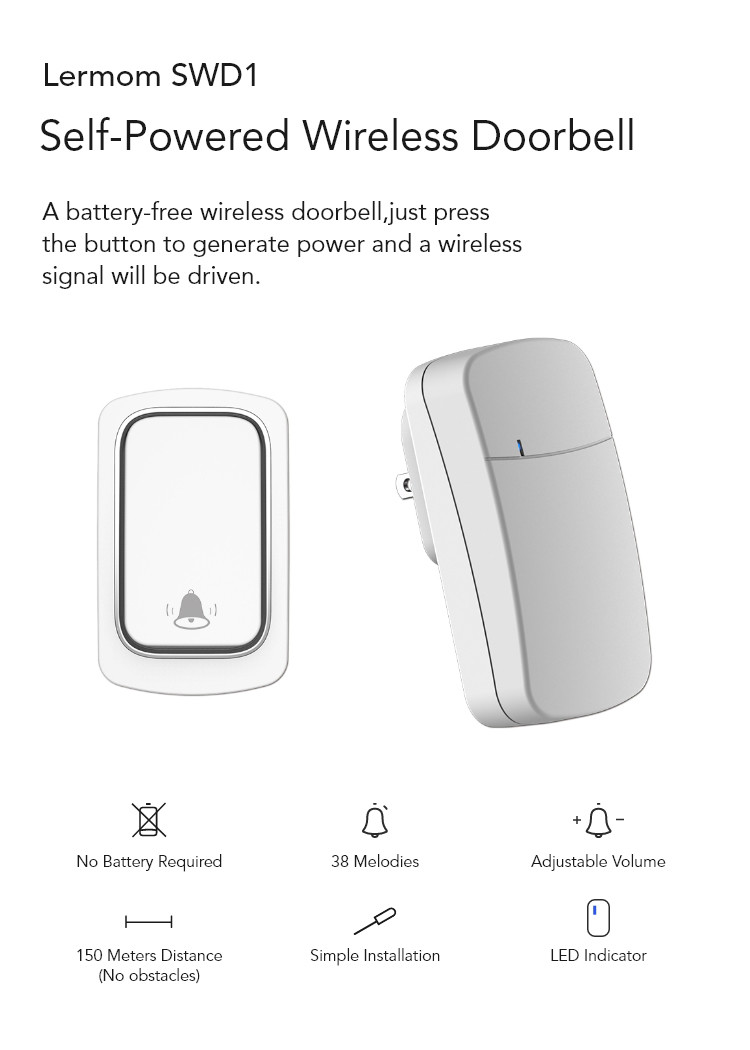 150m Intercom Remote Door Unlock Bell Self Powered With Differnt Plugs
