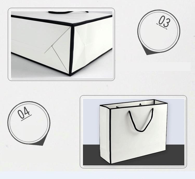 Boutique Wedding Premium Fashionable Grey Tote Shopping Paper Bags Luxury Reusable Cotton Handles for Clothes/Jewelry