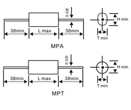 CBB20 250V Axial Metalized Polypropylene Film Capacitor  for  Audio