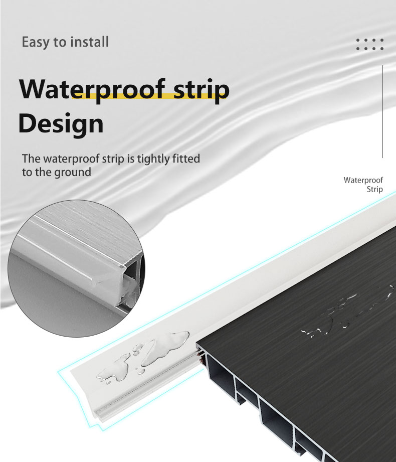 24cm Modern Design Plinth Baseboard Aluminum Channel for Wall Mounted Cabinet Design