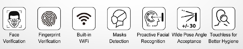 Multilingual Linux Facial Recognition Time Attendance System Low Light Camera