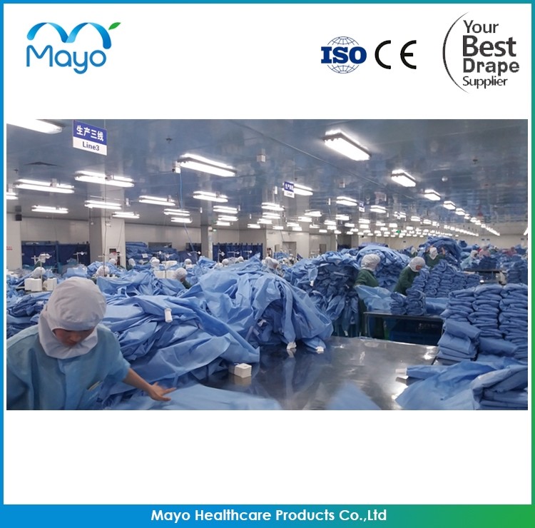 Dental Grade PP Disposable Isolation Gown AAMI Long Sleeve & Elastic Cuff Universal Size