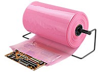 Anti static pink poly lay flat tubing