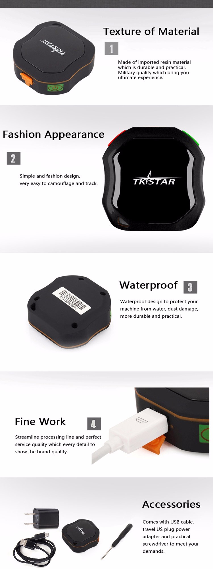 mini personal gps tracker Light weight magnetic charging ip67 waterproof mini personal gps tracker