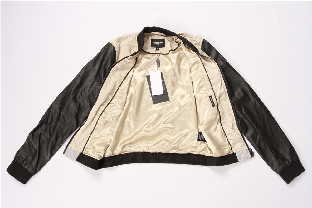 adies color-blocked jacket, Women's bomber jacket, Soft touch, PU sleeves