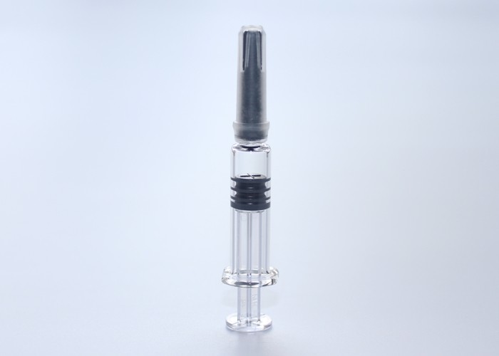 Cosmetic Luer Lock Syringe , 1 Ml Syringe 5.0 Neutral Borosilicate Glass Material